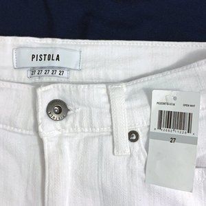Pistola white Tallis frayed cropped jeans, 27